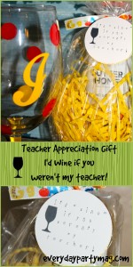 Everyday Party Magazine Free Teacher Appreciation Gift Tag I'd wine if you weren't my teacher