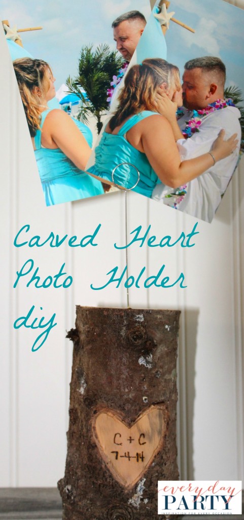 Everyday Party Magazine Affordable Wedding Gift DIY Carved Heart Photo Holder