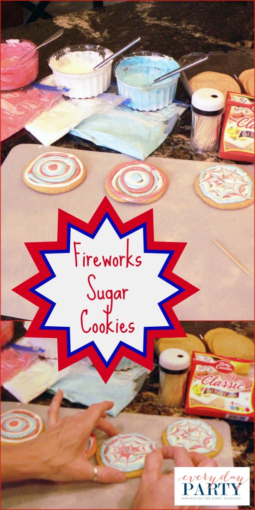 Everyday Party Magazine 4th of July Cookies Fireworks Sugar Cookies