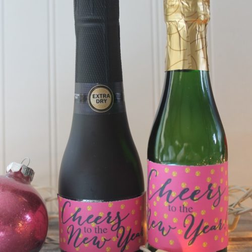 Cheers to the New Year Champagne Bottles