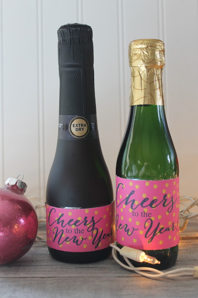 Cheers to the New Year Champagne Bottles