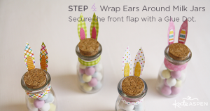 DIY Easter Bunny Milk Jar Favor by Kate Aspen on Everyday Party Magazine