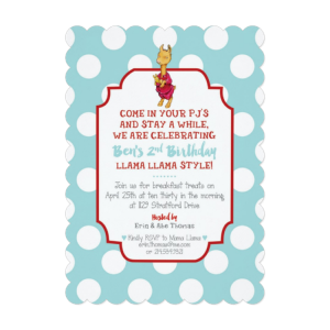 Llama Llama Red Pajama Birthday Party by Between the Sheets Co on Everyday Party Magazine