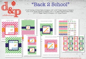 Back to School Round Up D and P Celebrations Party Printables