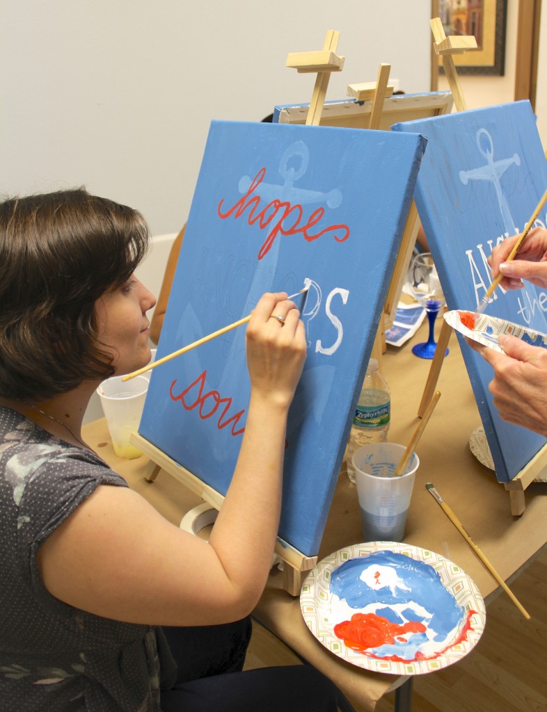 Hope Anchors the Soul Painting Party Everyday Party Magazine