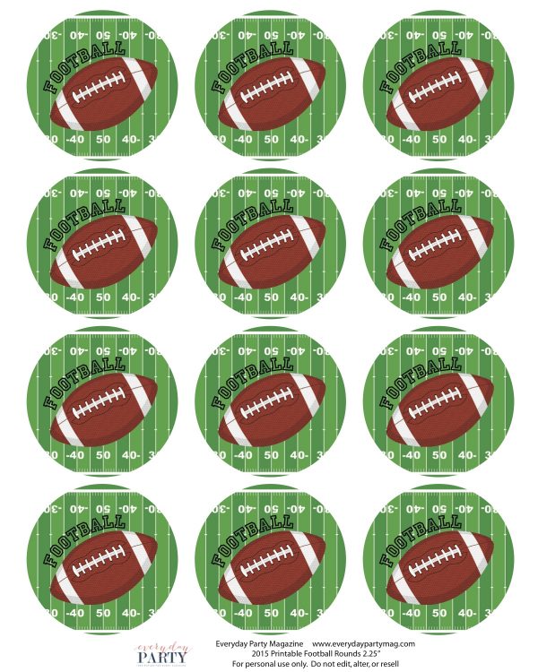 Football Party Printables - Everyday Party Magazine