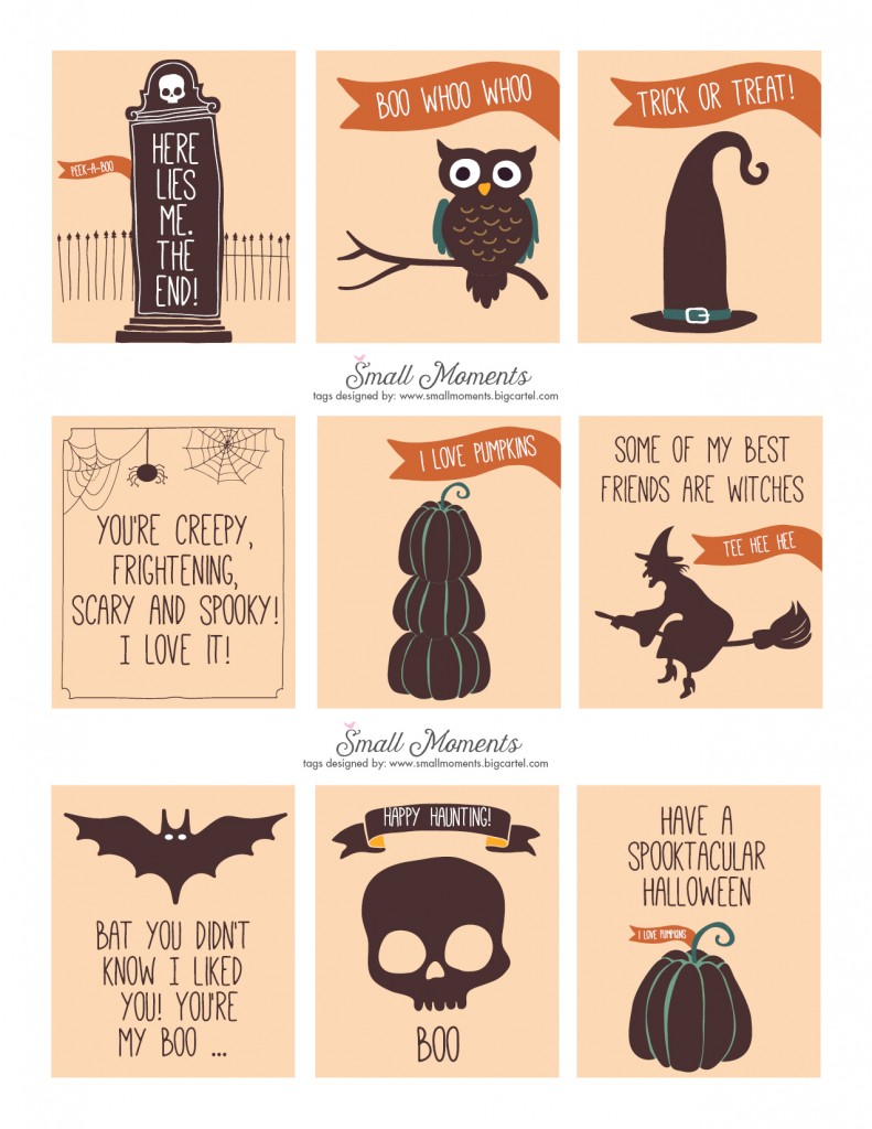 Everyday Party Magazine Halloween Printable Tags by Small Moments