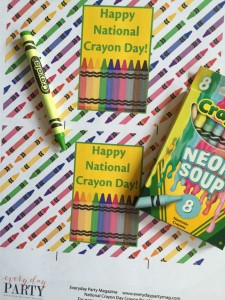 Everyday Party Magazine National Crayon Day Free Printables