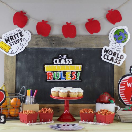 Everyday Party Magazine Back to School Snack Table