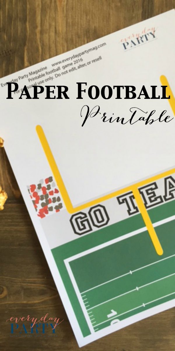 Paper Football Printable - Everyday Party Magazine