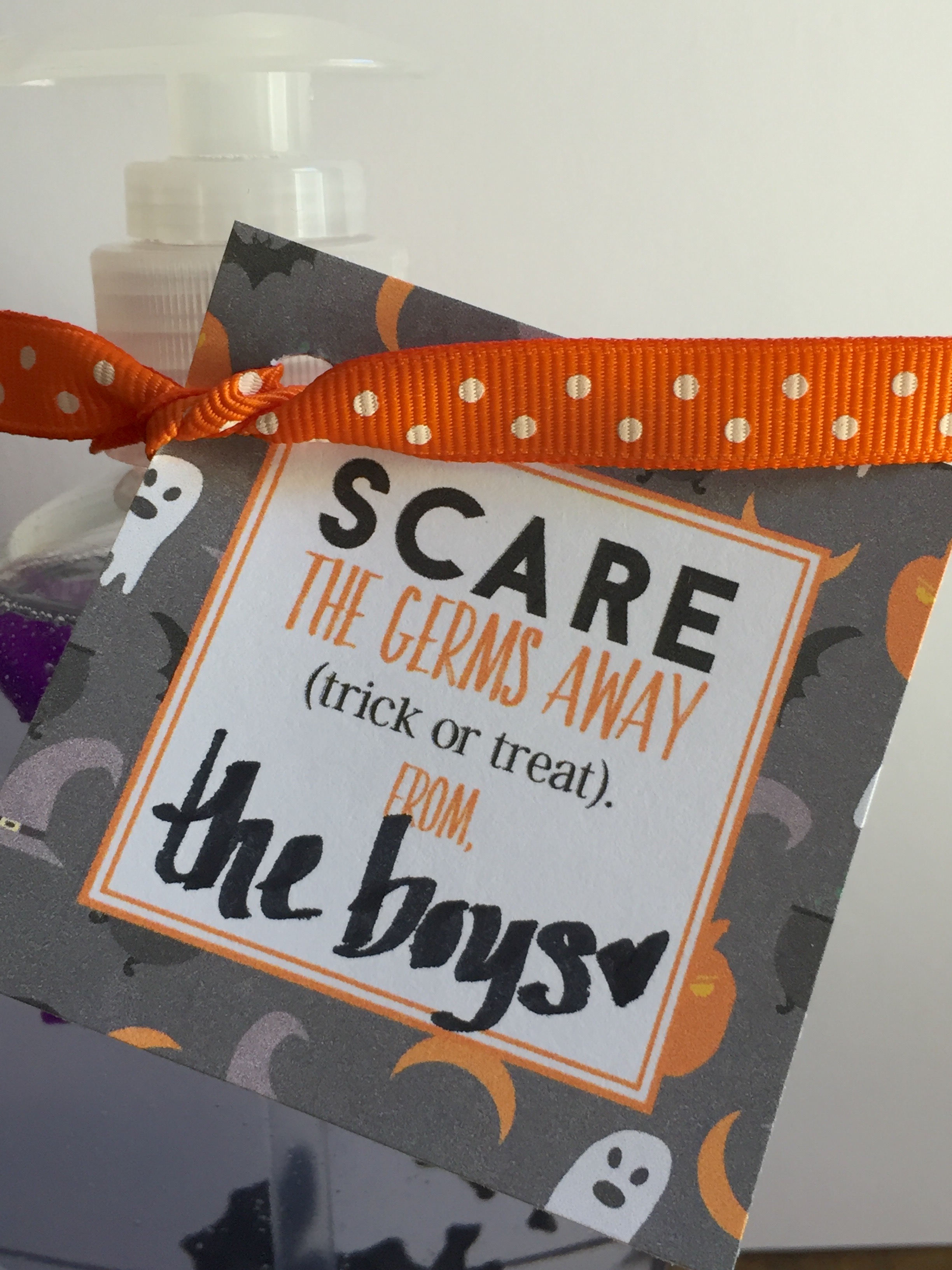 Everyday Party Magazine Scare Away the Germs Printable Tag and DIY 