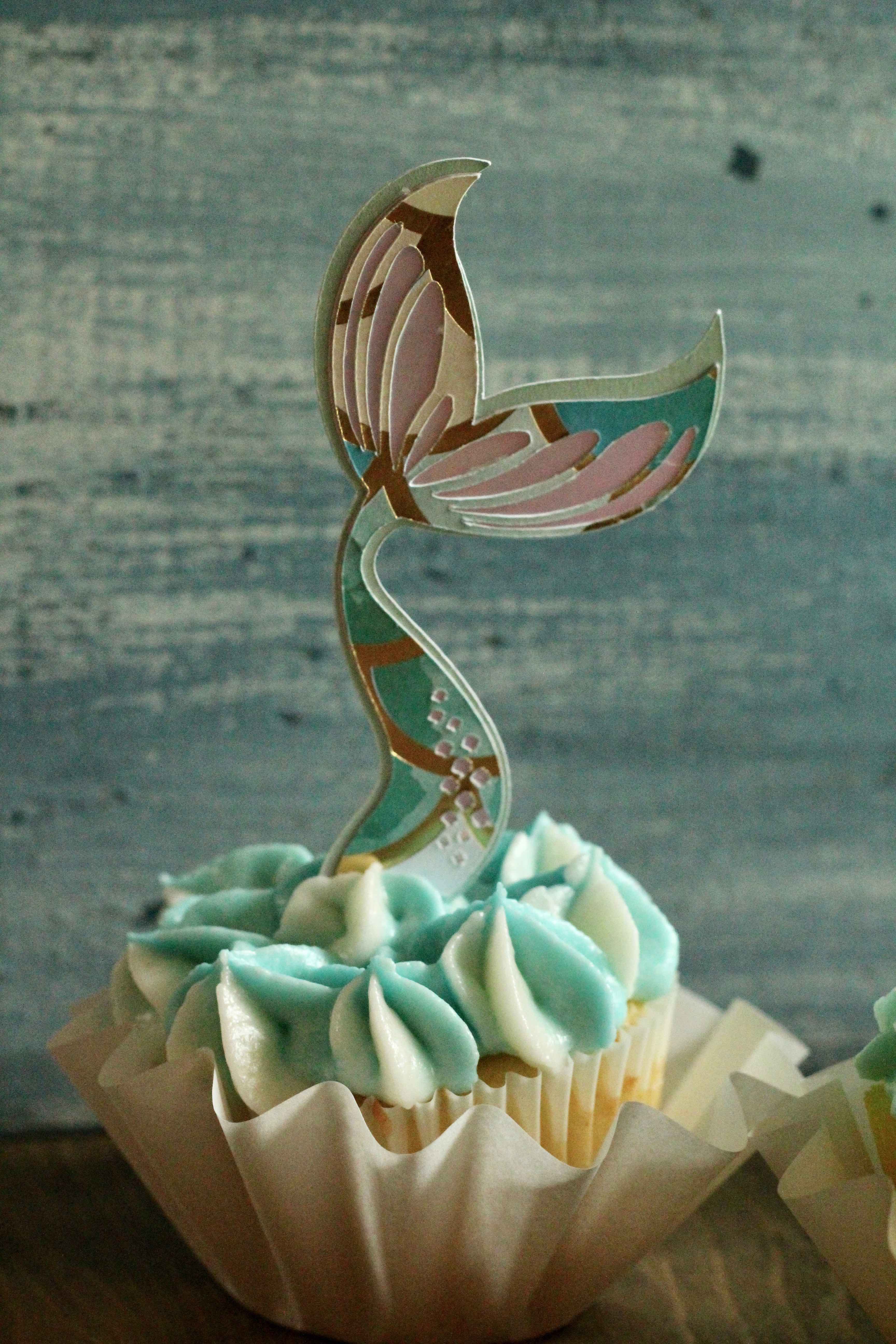 glitter-mermaid-tail-cupcake-toppers-under-the-sea-party-decor