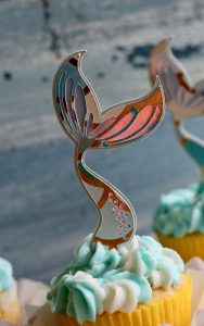 Everyday Party Magazine Simple Mermaid Tail Cupcake Toppers with Cricut