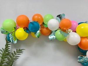 DIY, Balloon Garland, Plumeria, Luau, Cricut, Everyday Party Magazine