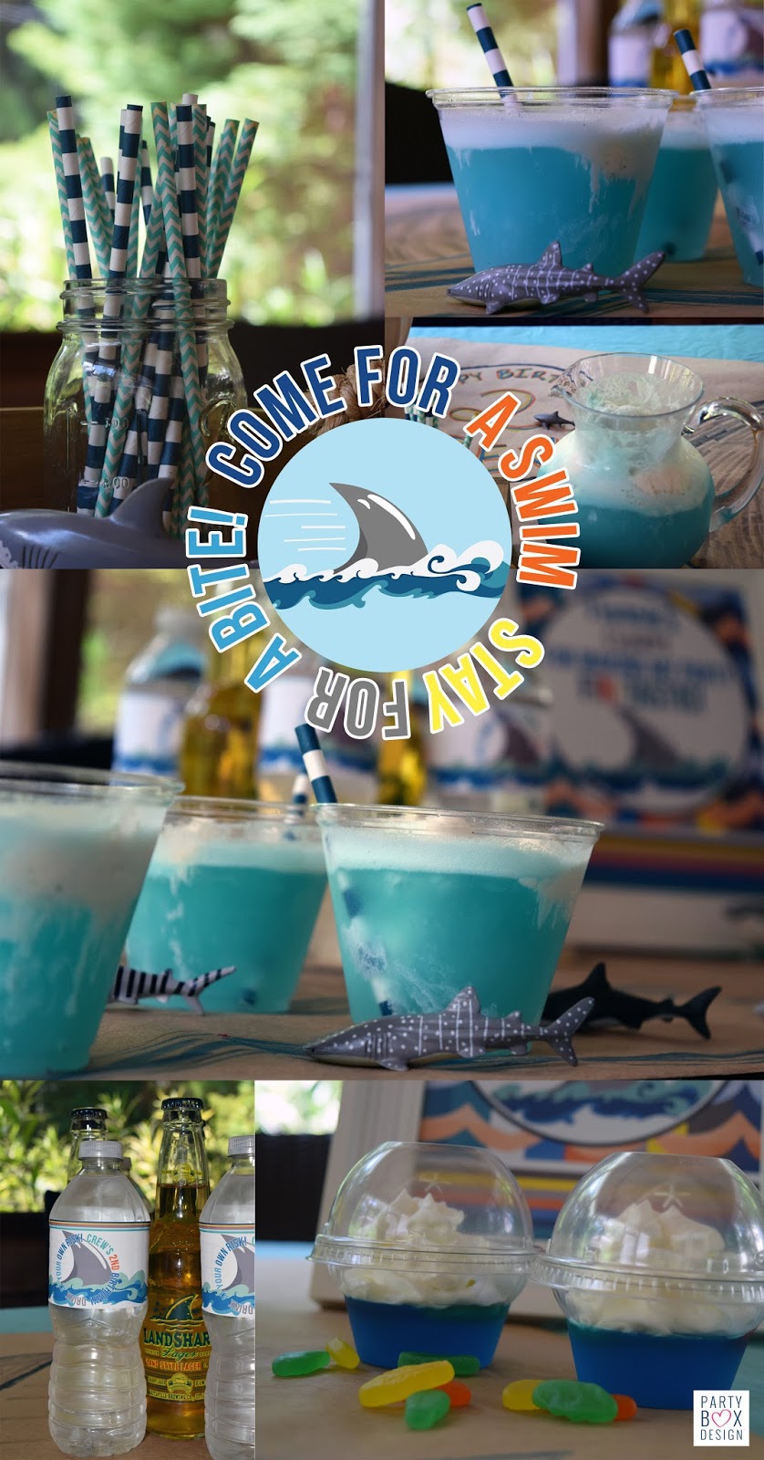 Shark Week, Kids Party, Kids Parties, Beach Party, Pool Party, Shark Week Party Round Up