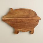 World Market Wooden Pig Cutting Board