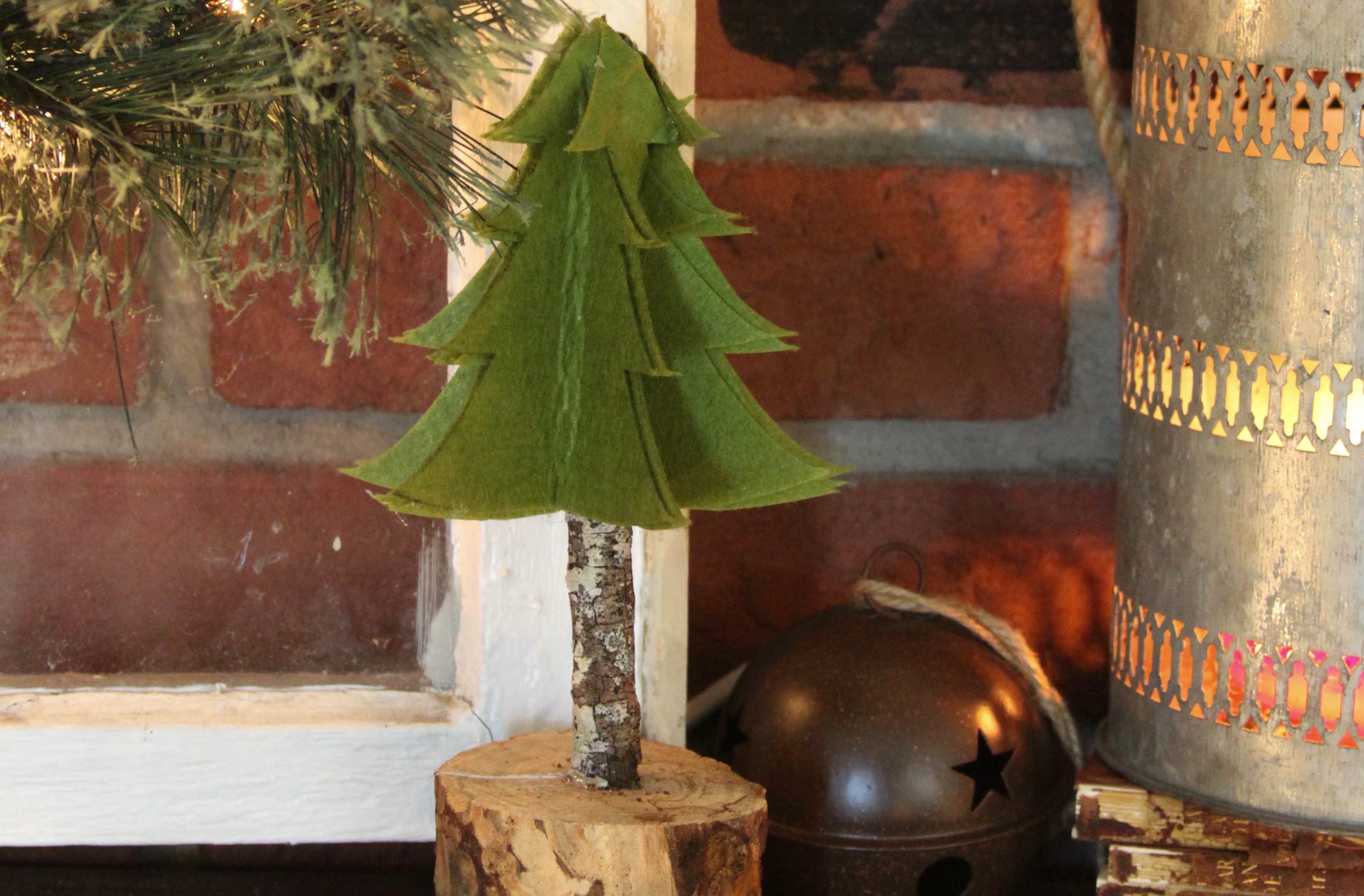 Everyday Party Magazine DIY Rustic Felt Christmas Tree