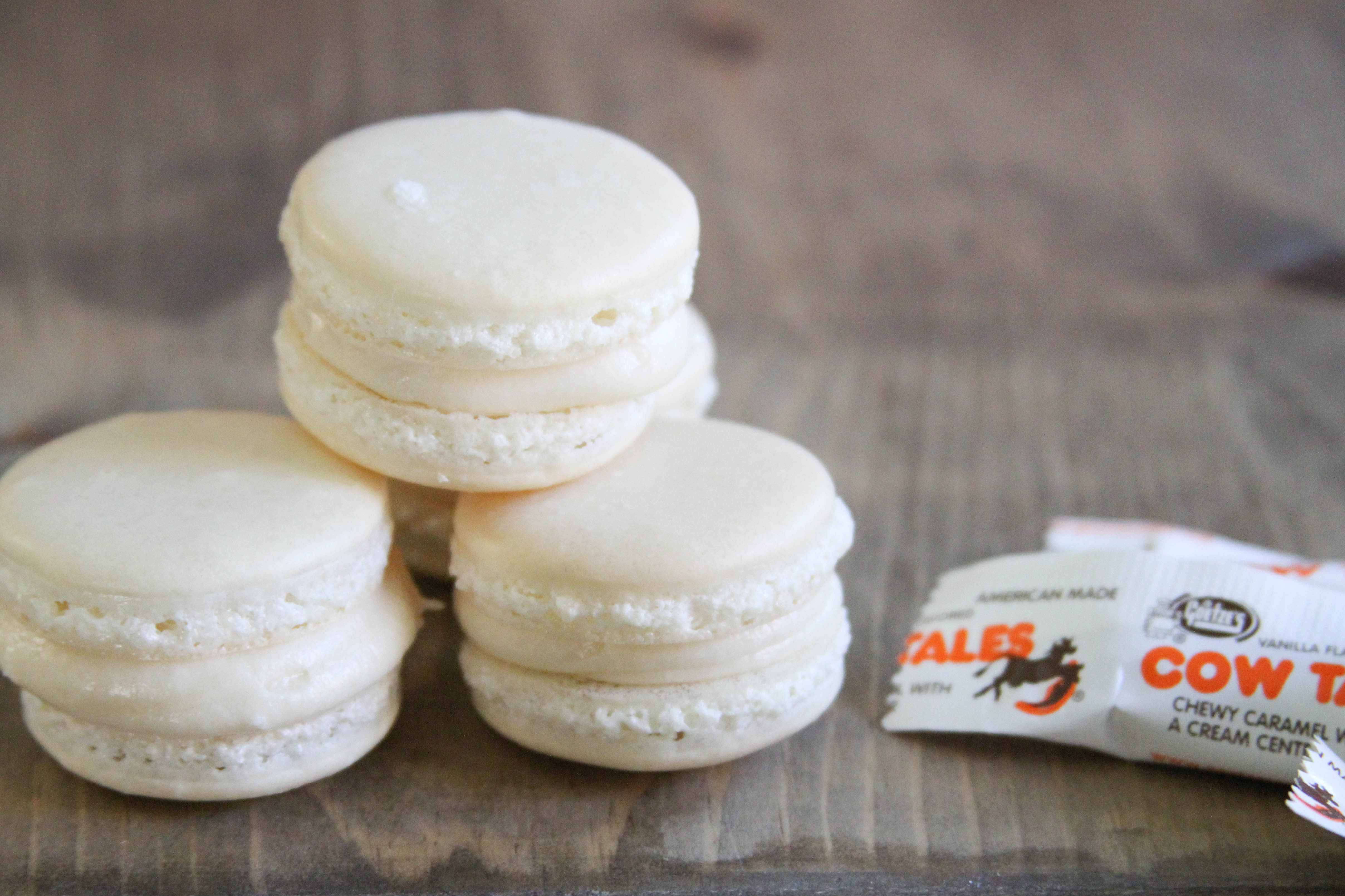Everyday Party Magazine Vanilla Macarons with Cow Tales Caramel Filling 