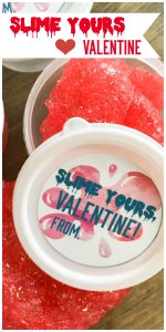 Everyday Party Magazine Slime Yours Valentine's Day Treats #DIY #Slime #ValentinesDay #KidsValentines #FreePrintables