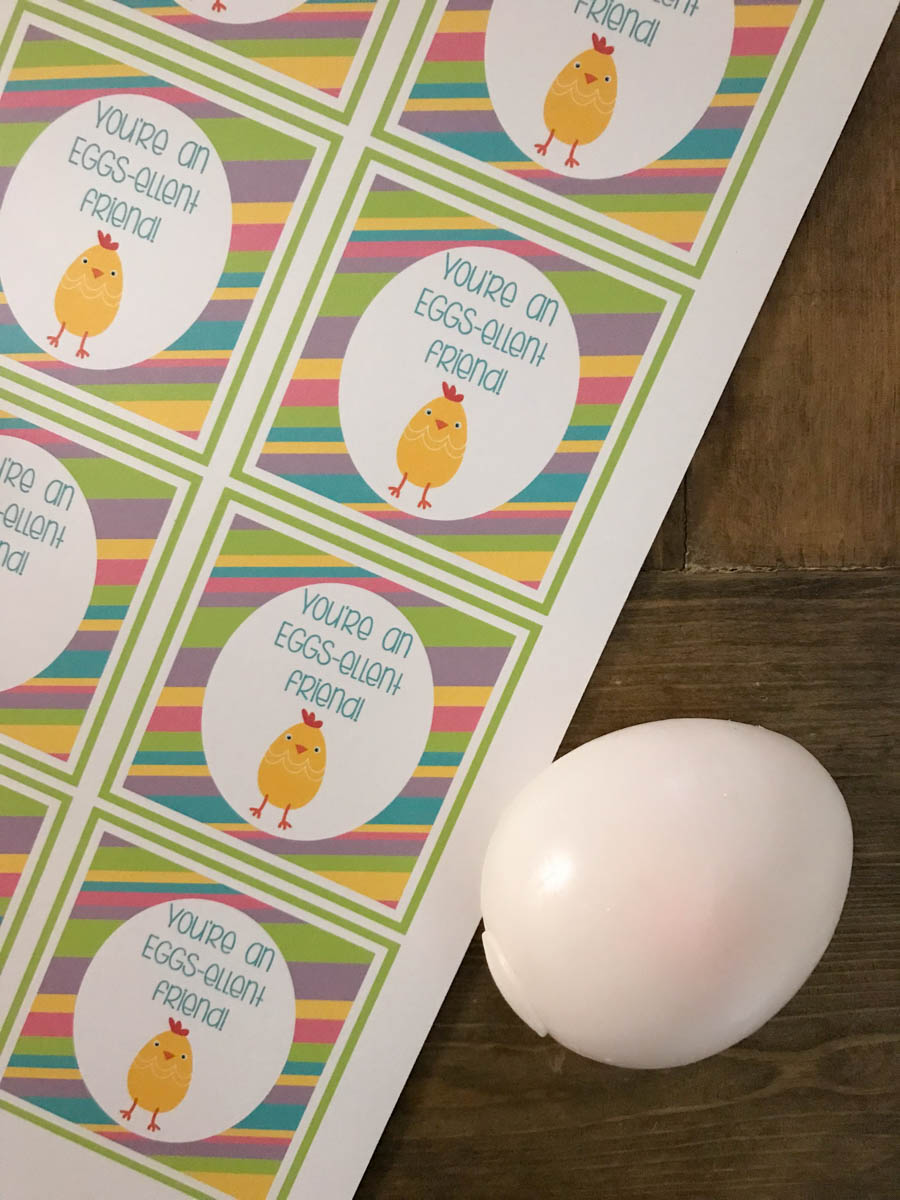 Everyday Party Magazine Eggs-ellent Friend Printable Tags #Easter #Punny #Treat