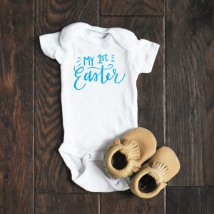 Everyday Party Magazine Simple Easter Shirts and Onesie Ideas #SVG #Onesies #BabysFirst