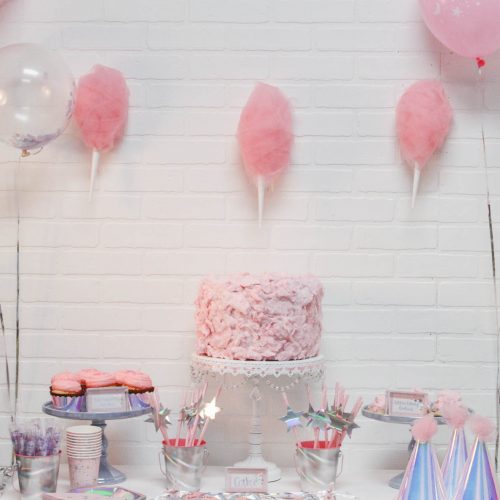 Everyday Party Magazine Cotton Candy Party #CricutMade #MarthaStewart #CottonCandy #CottonCandyParty #UnicornParty