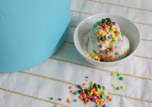 Everyday Party Magazine Summer Fun Ice Cream Recipe #IceCream #HomemadeIceCream #Nerds #NostalgiaElectrics
