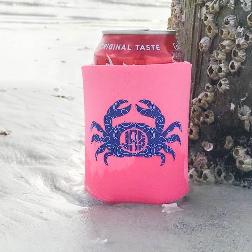 Everyday Party Magazine Monogrammed Can Coozie DIY #Monogram #CricutMade #EasyPress #CocaCola