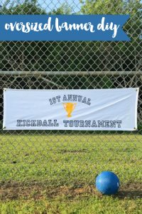 Make this oversized Kickball Tournament Banner by Everyday Party Magazine with a few easy steps! #CricutMade #EasyPress