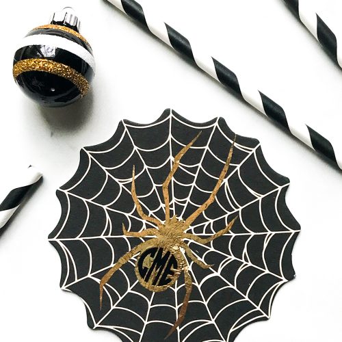 Gold Spider Coaster Halloween Decor
