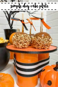 Candy Apples Tin Can Cake Plate
