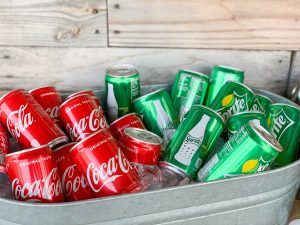 Coca Cola and Sprite in Ice Bucket
