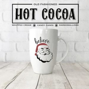 Hot Cocoa Sign Santa Mug