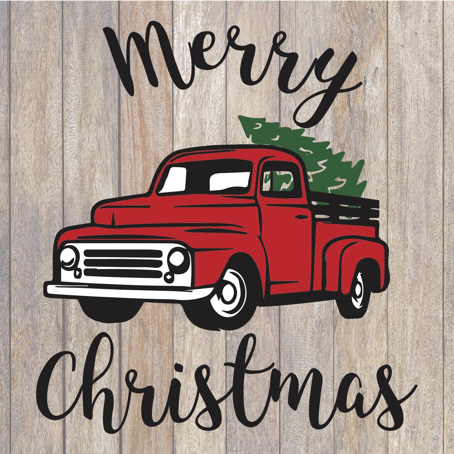 Merry Christmas Truck SVG - Christmas SVG - Holiday SVG