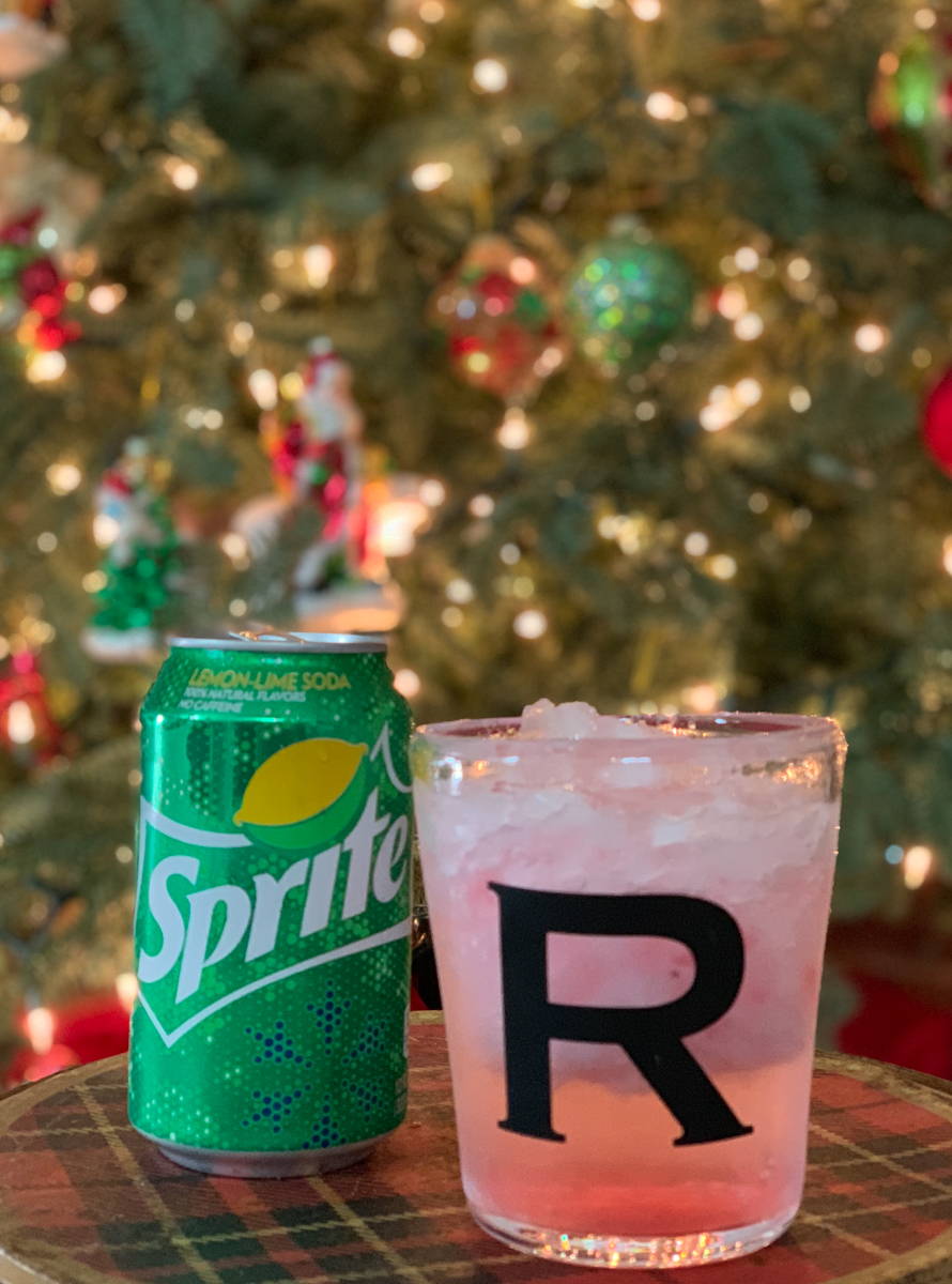 Sprite Monogrammed Beverage Glass Christmas Tree