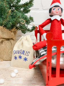 Elf on a Shelf Snowball Bag