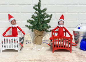 Elf on A shelf Elf Beds Christmas Tree Snowballs