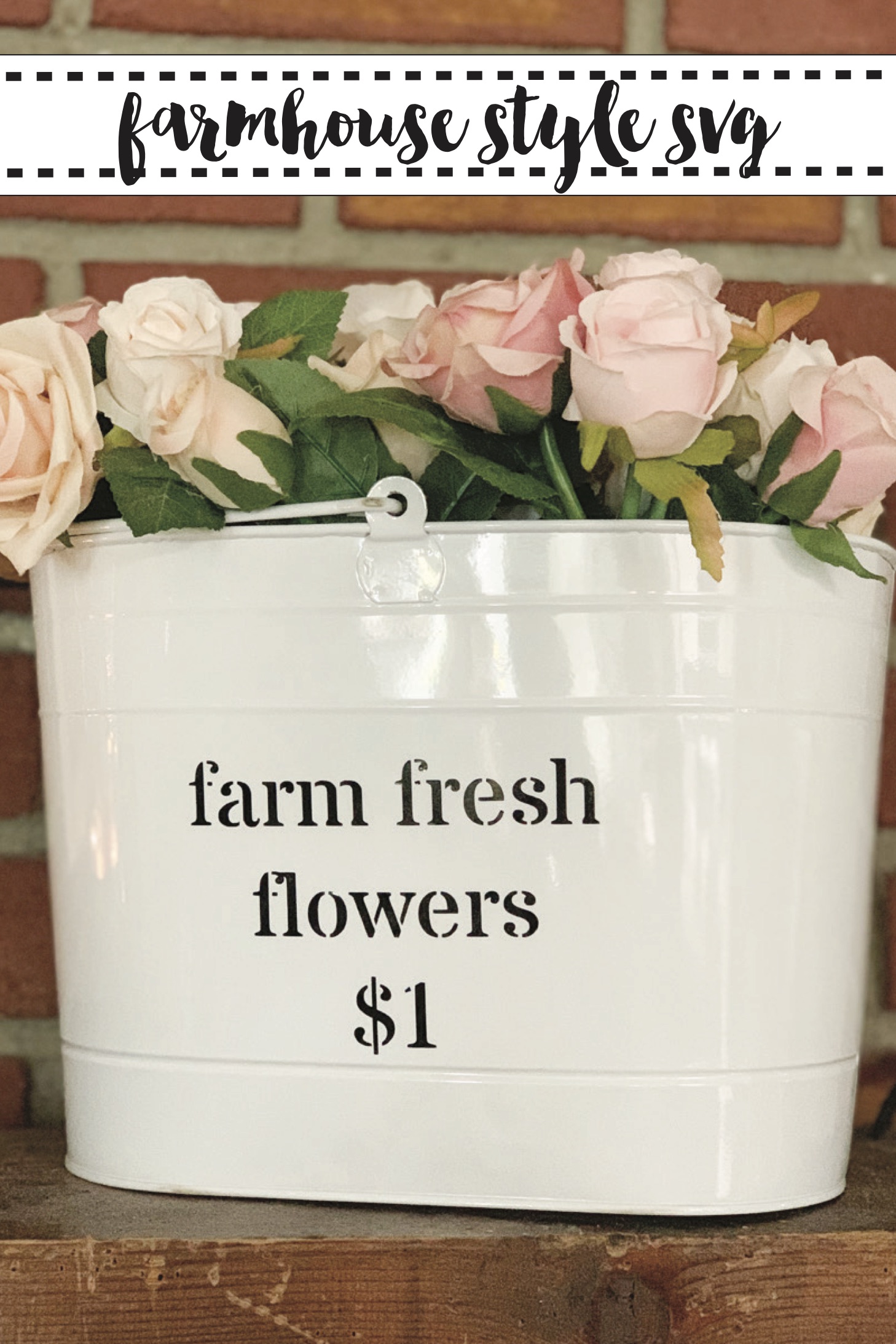 Farmhouse Style Flower Bucket