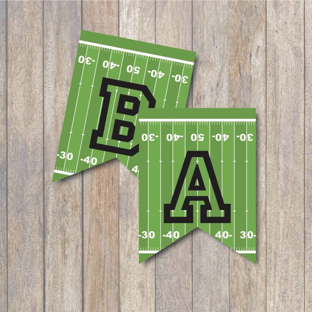 Football Printable DIY Party Banner - Everyday Party Magazine