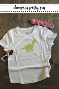 Pink Party Hat Dinosaur Shirt