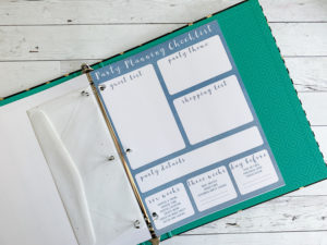 Notebook Printable Party Planner