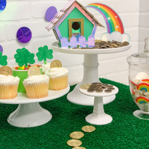 St. Patrick's Day Party Leprechaun Trap Rainbow Gold Coins Shamrocks Cupcakes