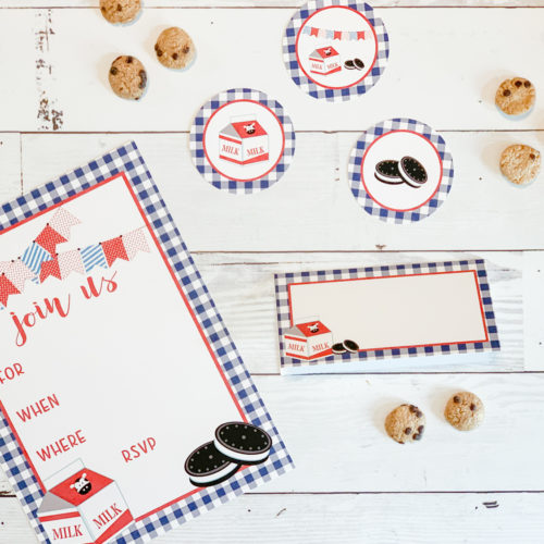 Milk and Cookies Party Printables