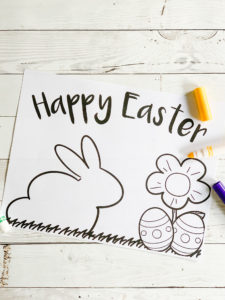 Happy Easter Coloring Sheet Crayola Markers