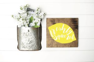 Farmhouse Wooden Sign Post Box Flowers