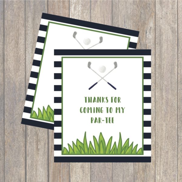 Golf Par-Tee Printable Tags - Green - Everyday Party Magazine