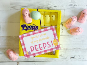 Easter Peeps Easter Egg Printable Card
