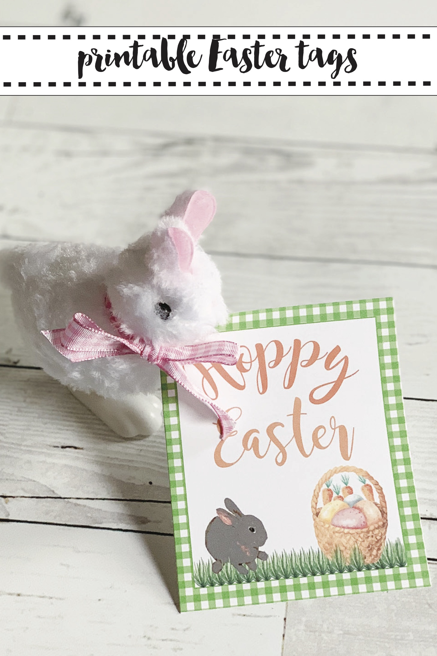 Easter Printable Tag Wind Up Toy Rabbit