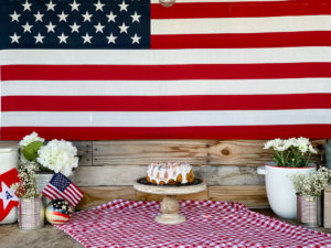 American Flag Cake Flowers