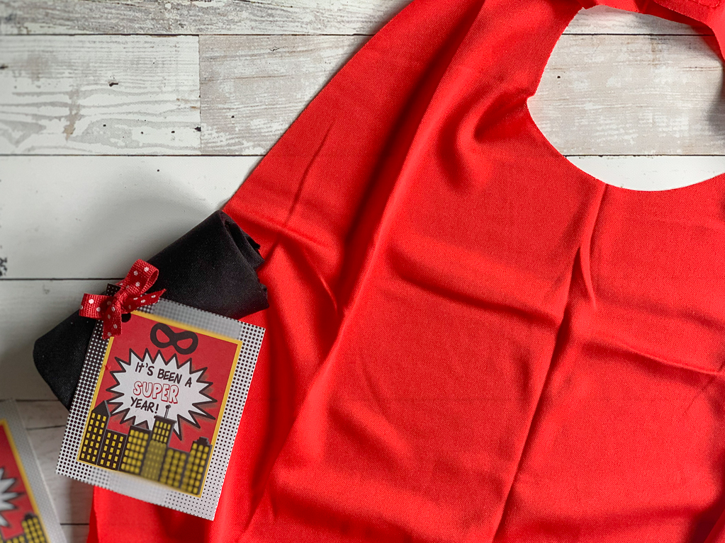 Red Cape Printable Tag